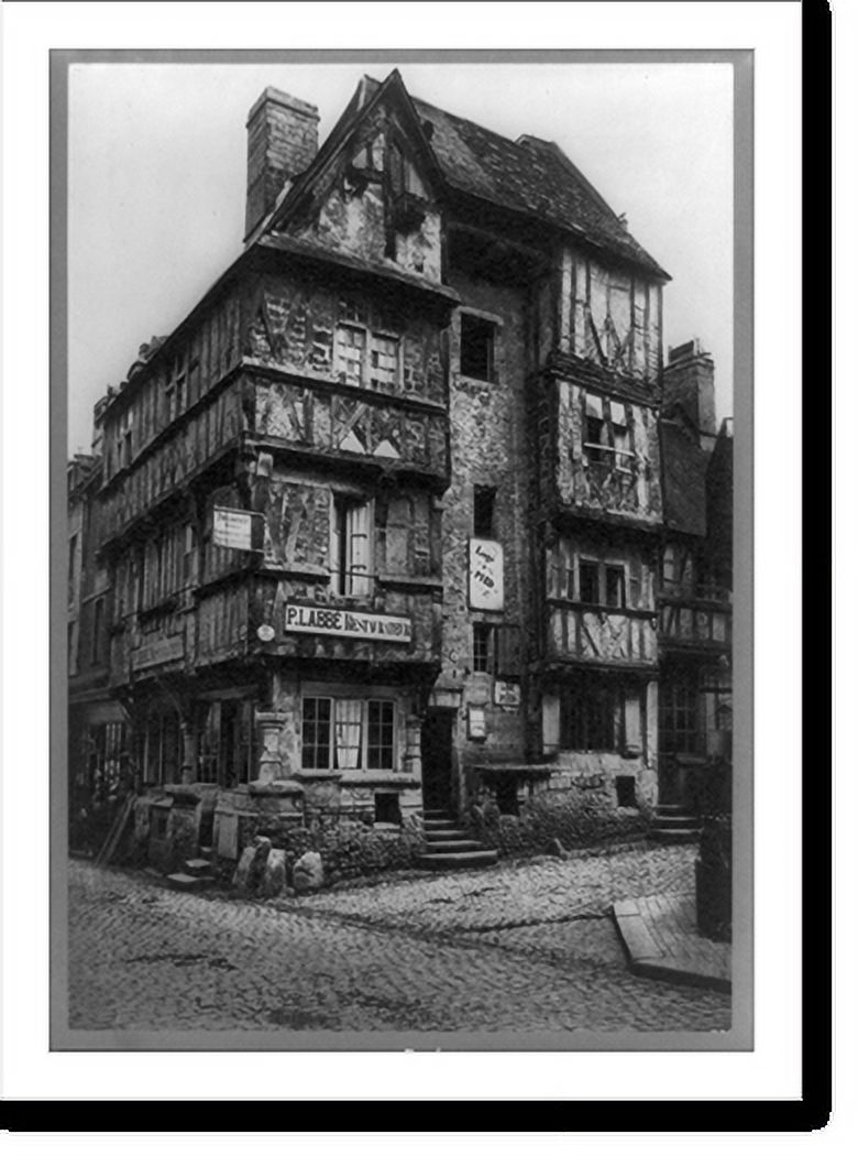 Historic Print, Bayeux Vielle Maison De La Rue SaintMartin. Old house