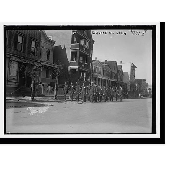 Historic Print, Bayonne Oil Strike, 16" x 20"