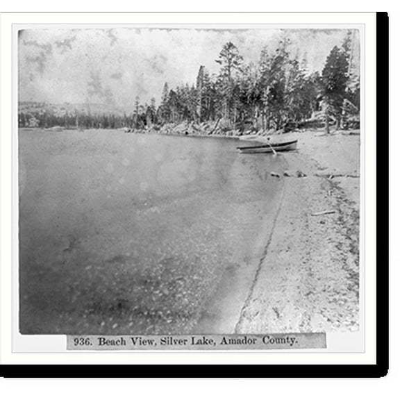 Historic Print, Beach View, Silver Lake, Amador County, 16" x 20"
