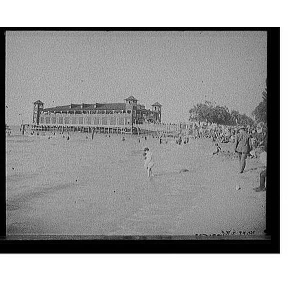 Historic Print, [Beach and pavilion, Gordon Park, Cleveland, Ohio], 16" x 20"