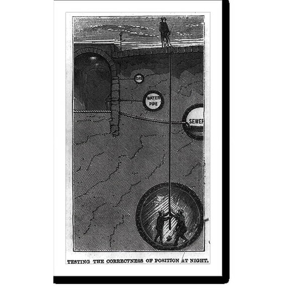 Historic Print, [Beach's pneumatic subway, Broadway, N.Y.C.]: 73659 - Entrance to tunnel, with passenger car coming in; 73660 - Interior of the passenger car; 73661 - Advancing the shie…16" x 20"