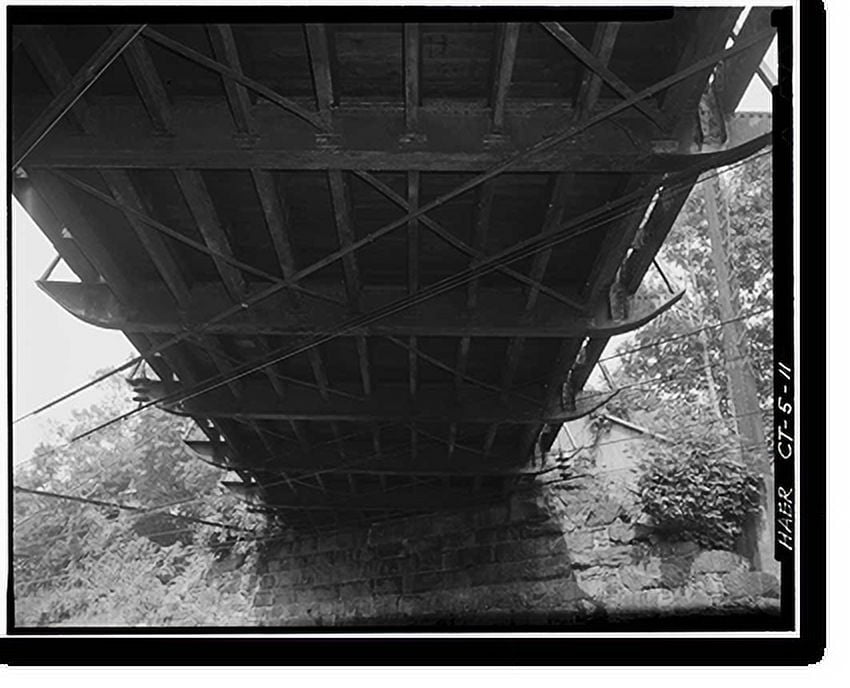 Historic Print, Beachside Avenue Bridge, Westport, Fairfield County, CT