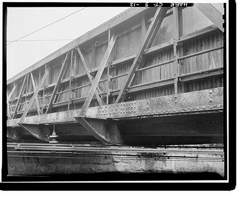 Historic Print, Beachside Avenue Bridge, Westport, Fairfield County, CT