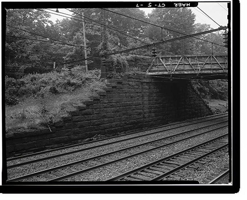 Historic Print, Beachside Avenue Bridge, Westport, Fairfield County, CT