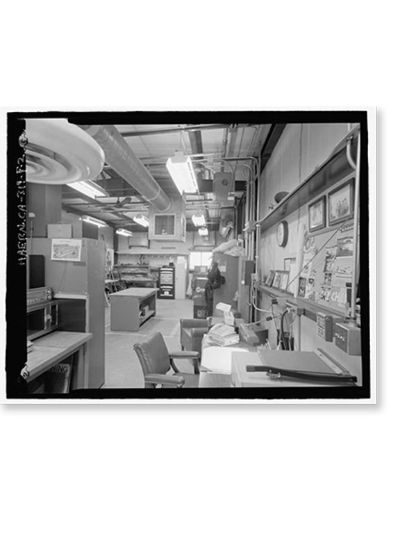 Historic Print, Beale Air Force Base, Perimeter Acquisition Vehicle Entry Phased-Array Warning System, Civil Engineering Storage Building, End of Spencer Paul Road, north of Warren Shin…16" x 20"