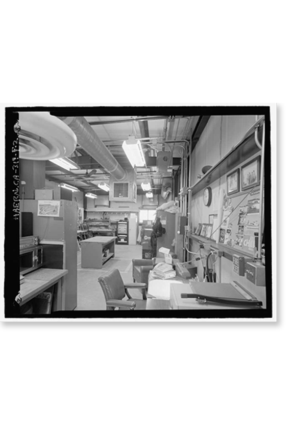 Historic Print, Beale Air Force Base, Perimeter Acquisition Vehicle Entry Phased-Array Warning System, Civil Engineering Storage Building, End of Spencer Paul Road, north of Warren Shin...18" x 24"