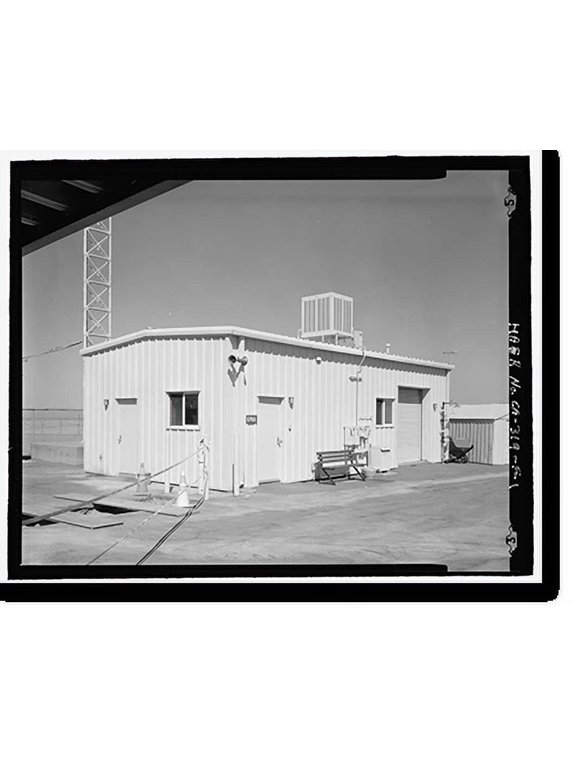 Historic Print, Beale Air Force Base, Perimeter Acquisition Vehicle Entry Phased-Array Warning System, Civil Engineering Storage Building, End of Spencer Paul Road, north of Warren Shin…16" x 20"