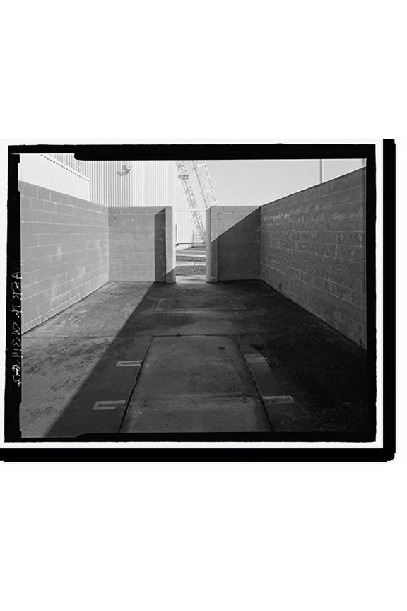 Historic Print, Beale Air Force Base, Perimeter Acquisition Vehicle Entry Phased-Array Warning System, Clean Lubrication Oil Storage Tank & Enclosure, End of Spencer Paul Road, north of…16" x 20"