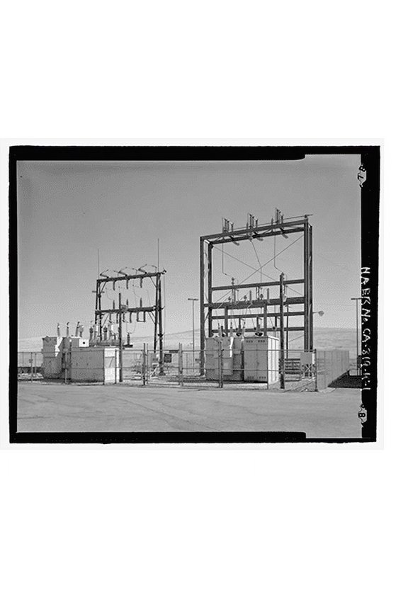 Historic Print, Beale Air Force Base, Perimeter Acquisition Vehicle Entry Phased-Array Warning System, Electric Substation, End of Spencer Paul Road, north of Warren Shingle, Marysville…16" x 20"