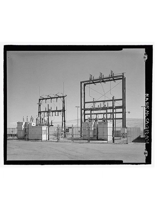 Historic Print, Beale Air Force Base, Perimeter Acquisition Vehicle Entry Phased-Array Warning System, Electric Substation, End of Spencer Paul Road, north of Warren Shingle, Marysville...18" x 24"