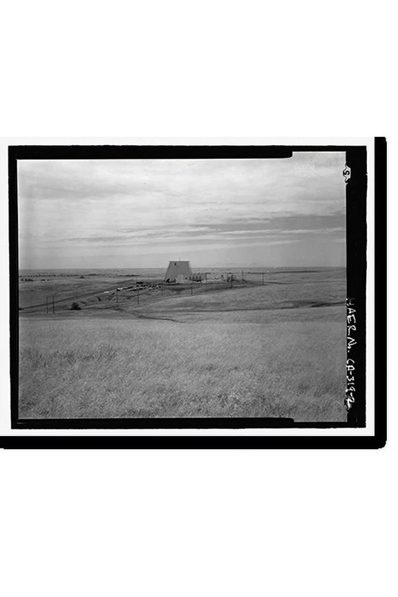 Historic Print, Beale Air Force Base, Perimeter Acquisition Vehicle Entry Phased-Array Warning System, End of Spencer Paul Road, north of Warren Shingle, Marysville vicinity, Yuba Count...18" x 24"