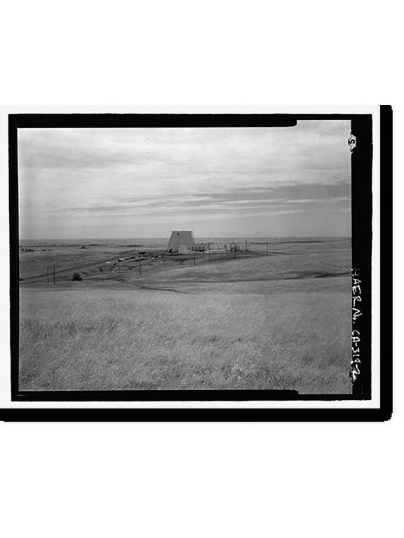 Historic Print, Beale Air Force Base, Perimeter Acquisition Vehicle Entry Phased-Array Warning System, End of Spencer Paul Road, north of Warren Shingle, Marysville vicinity, Yuba Count...18" x 24"