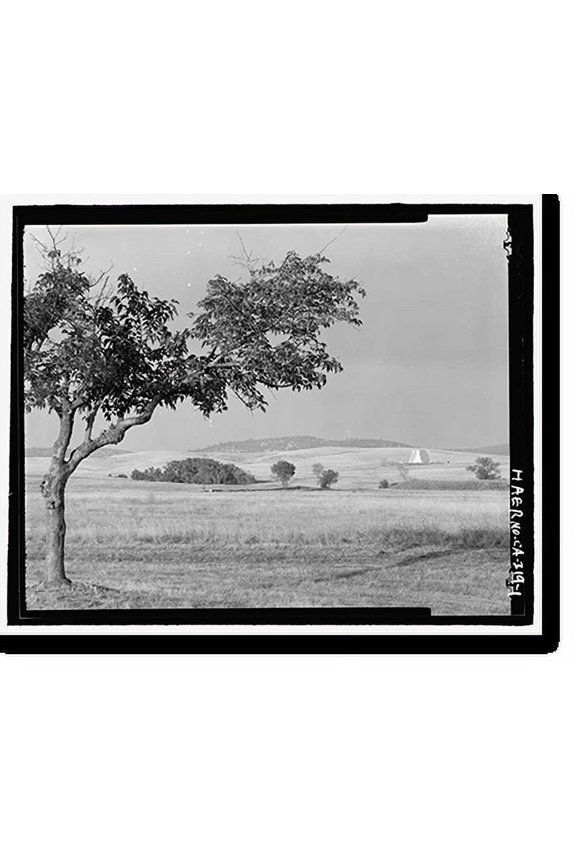 Historic Print, Beale Air Force Base, Perimeter Acquisition Vehicle Entry Phased-Array Warning System, End of Spencer Paul Road, north of Warren Shingle, Marysville vicinity, Yuba Count...18" x 24"