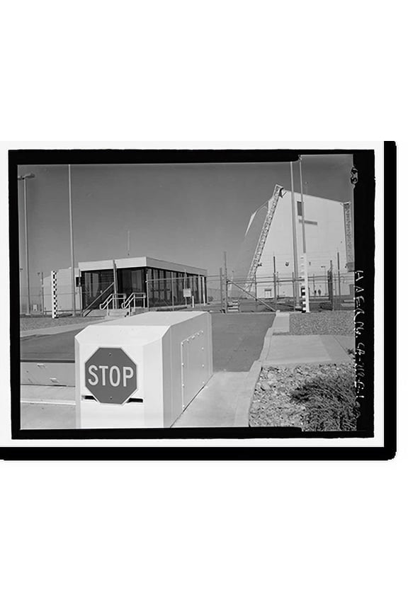Historic Print, Beale Air Force Base, Perimeter Acquisition Vehicle Entry Phased-Array Warning System, Gate House, End of Spencer Paul Road, north of Warren Shingle, Marysville vicinity...18" x 24"