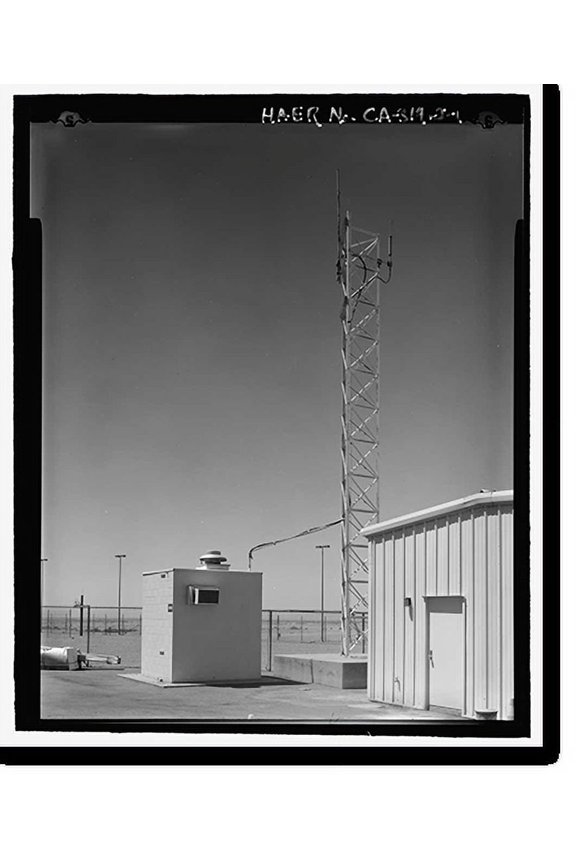 Historic Print, Beale Air Force Base, Perimeter Acquisition Vehicle Entry Phased-Array Warning System, Microwave Equipment Building, End of Spencer Paul Road, north of Warren Shingle, M…16" x 20"