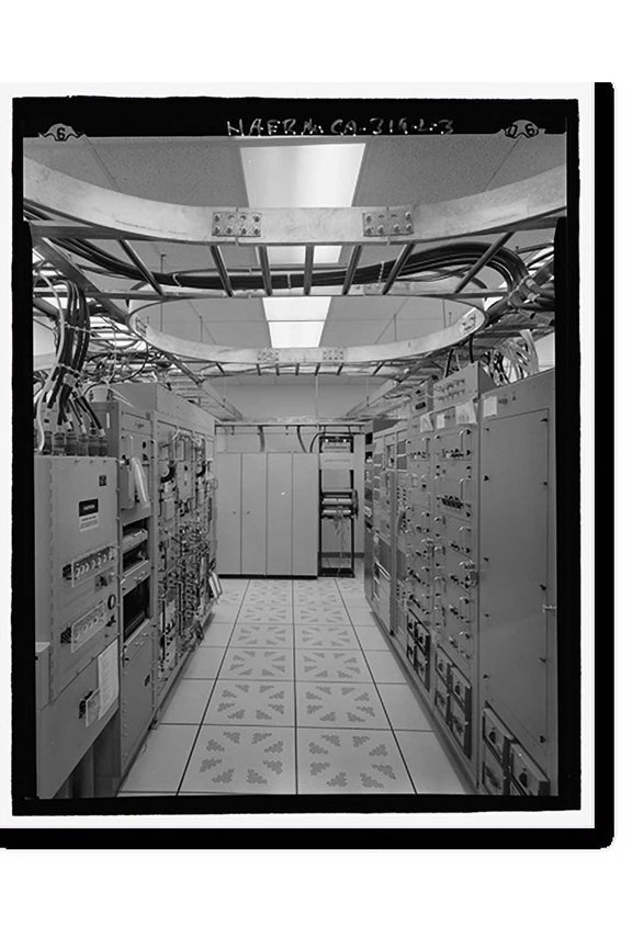 Historic Print, Beale Air Force Base, Perimeter Acquisition Vehicle Entry Phased-Array Warning System, Satellite Communications Terminal, End of Spencer Paul Road, north of Warren Shing...18" x 24"
