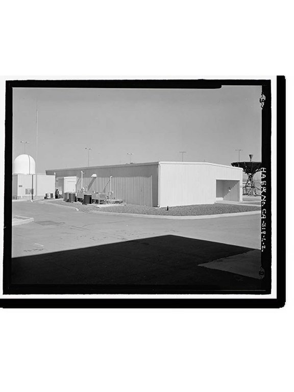 Historic Print, Beale Air Force Base, Perimeter Acquisition Vehicle Entry Phased-Array Warning System, Satellite Communications Terminal, End of Spencer Paul Road, north of Warren Shing...18" x 24"