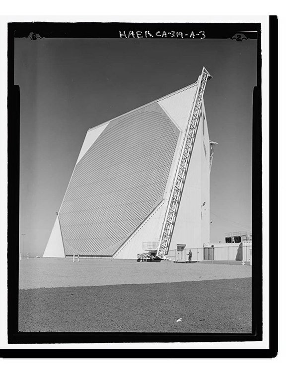 Historic Print, Beale Air Force Base, Perimeter Acquisition Vehicle Entry Phased-Array Warning System, Techinical Equipment Building, End of Spencer Paul Road, north of Warren Shingle, …16" x 20"