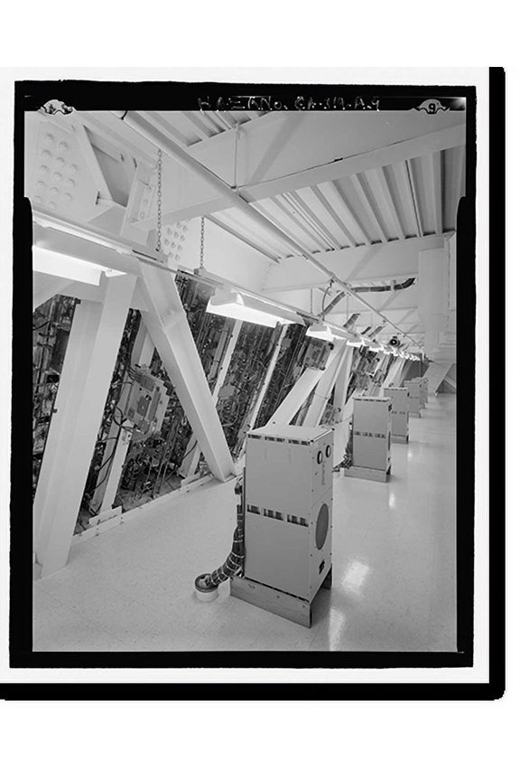 Historic Print, Beale Air Force Base, Perimeter Acquisition Vehicle Entry Phased-Array Warning System, Techinical Equipment Building, End of Spencer Paul Road, north of Warren Shingle, ...18" x 24"