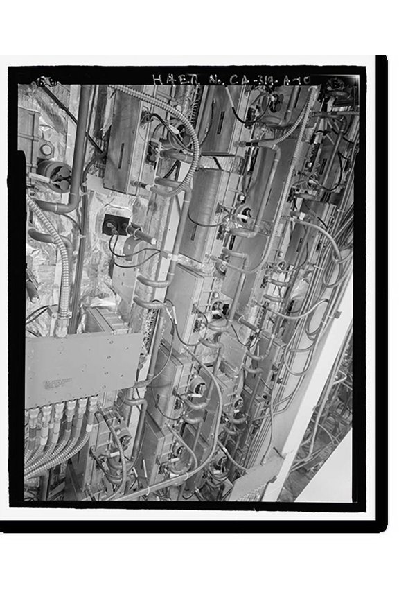 Historic Print, Beale Air Force Base, Perimeter Acquisition Vehicle Entry Phased-Array Warning System, Techinical Equipment Building, End of Spencer Paul Road, north of Warren Shingle, ...18" x 24"