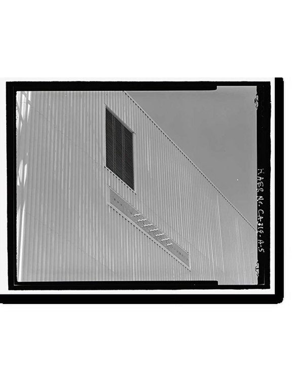 Historic Print, Beale Air Force Base, Perimeter Acquisition Vehicle Entry Phased-Array Warning System, Techinical Equipment Building, End of Spencer Paul Road, north of Warren Shingle, ...18" x 24"