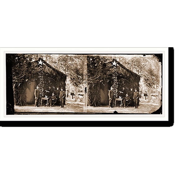 Historic Print, Bealton Virginia. General Marsena R. Patrick and staff - 2, 16" x 20"