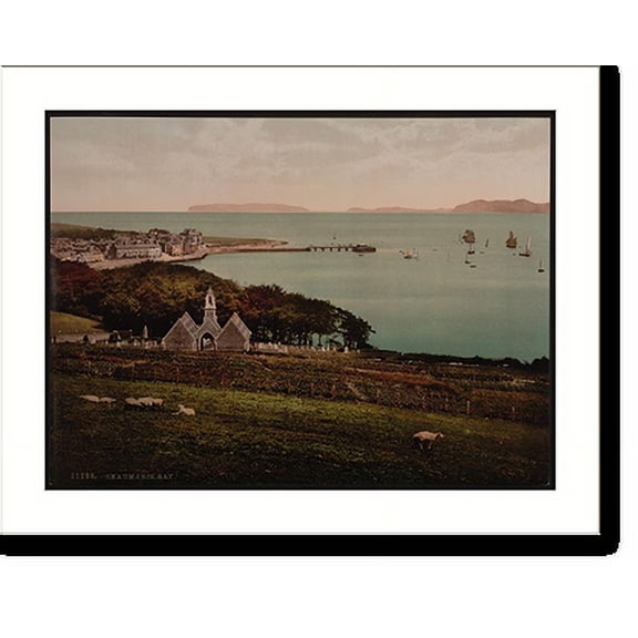 Historic Print, Beaumaris Bay Beaumaris Castle Wales, 16" x 20"
