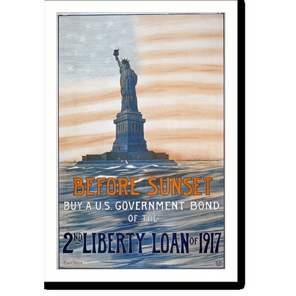 Historic Print, Before sunset buy a U.S. government bond of the 2nd liberty loan of 1917.Eugenie De Land., 18" x 24"