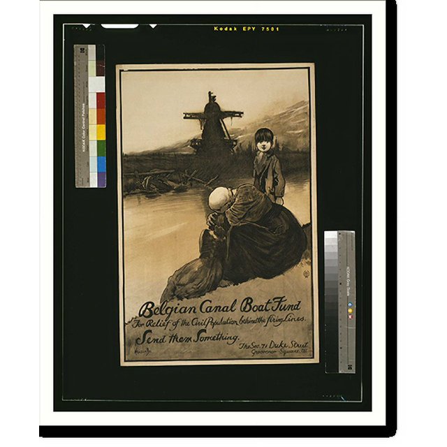 Historic Print, Belgian Canal Boat Fund for the relief of the civil