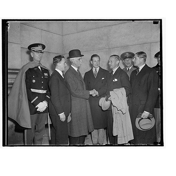 Historic Print, Belgian horsemen welcomed. Washington, D.C., Oct. 15. A delegation, led by D.C. Commissioner Melvin Hazen, welcomed the Belgian Army Horse Show team today on their arriv…16" x 20"