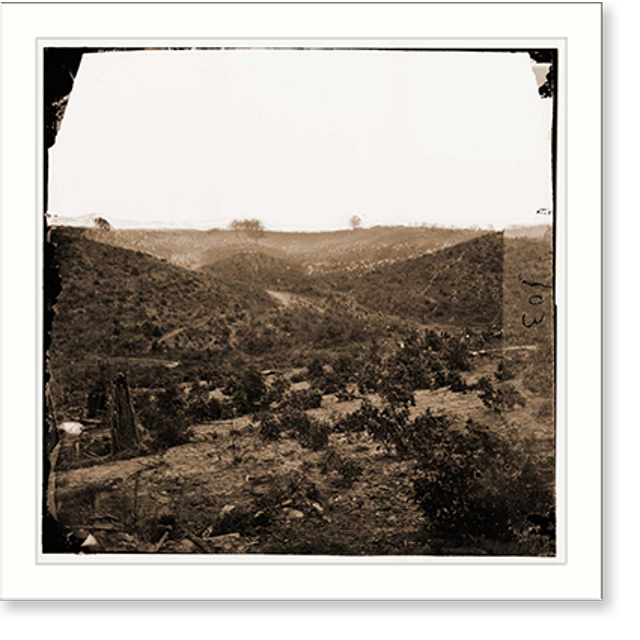 Historic Print, Belle Plain Virginia. Encampment of 7000 Confederates