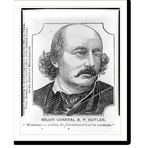 Historic Print, Benjamin F. Butler, 16" x 20"