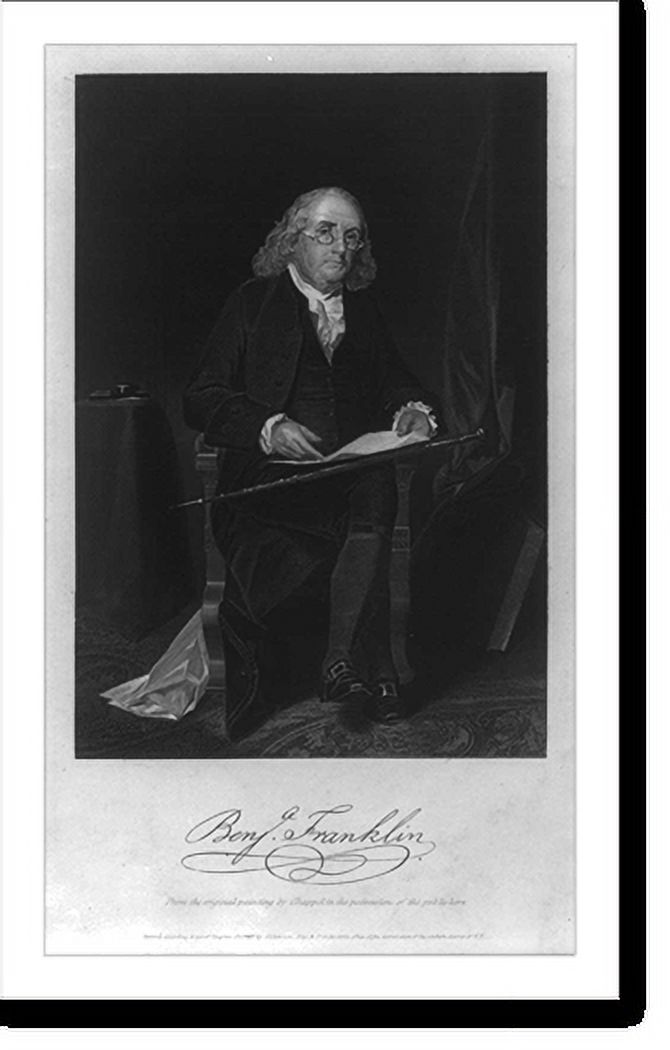 Print Benjamin Historic Print, [Benjamin Franklin, 1706-1790, full-length portrait ...