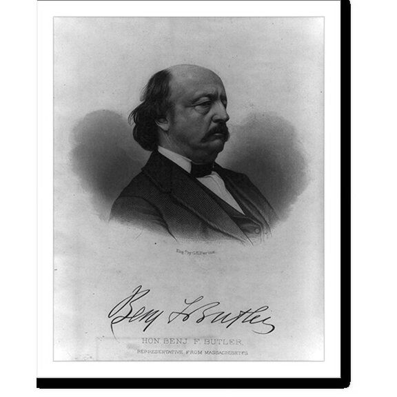 Historic Print, Benjamin Franklin Butler, 1818-1893, 16" x 20"
