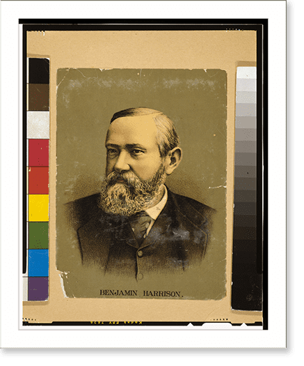 Print Benjamin Historic Print, [Benjamin Harrison, head-and-shoulders portrait, facing ...