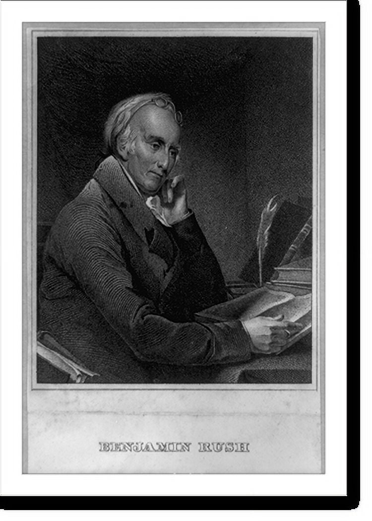 Print Benjamin Historic Print, [Benjamin Rush, half-length portrait, seated at desk ...