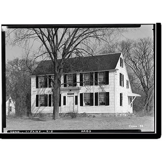 Historic Print, Benjamin Sturges House, 13 Rowland Road, Fairfield, Fairfield County, CT - 2, 16" x 20"