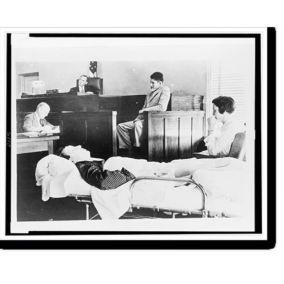 Historic Print, Berkeley hears victim tell of car crash, 18" x 24"