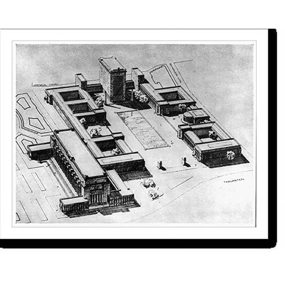 Historic Print, Berlin Army Command Headquarters, 18" x 24"