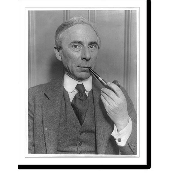 Historic Print, [Bertrand Russell, bust, facing right, smoking pipe], 16" x 20"