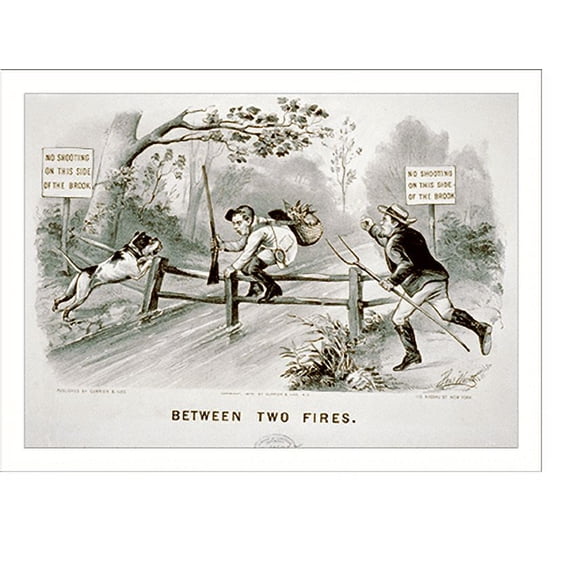 Historic Print, Between two fires, 16" x 20"