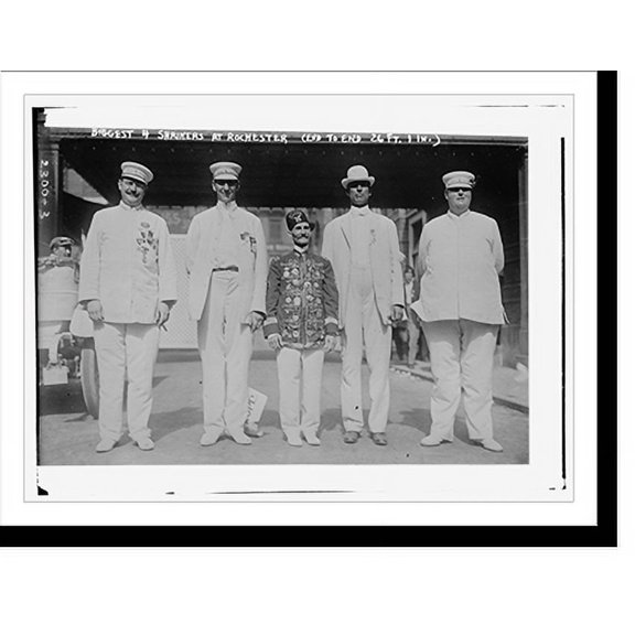 Historic Print, Biggest 4 Shriners at R. (end to end they are 25 ft. 1 in.), 16" x 20"