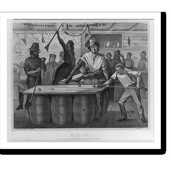 Historic Print, Billiards, 16" x 20"
