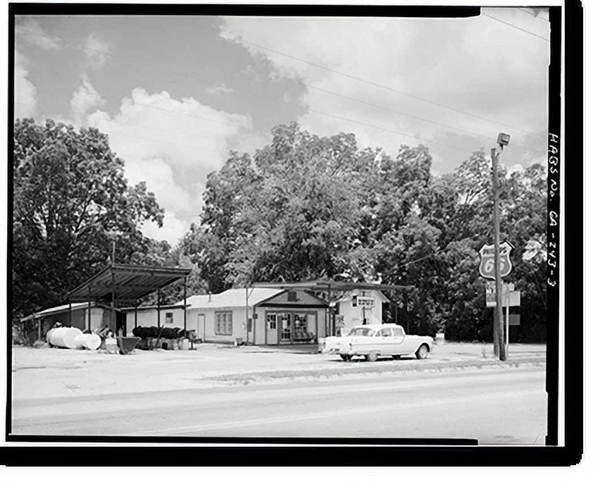 Historic Print, Billy Carter Service Station, 216 West Church Street, Plains, Sumter County, GA