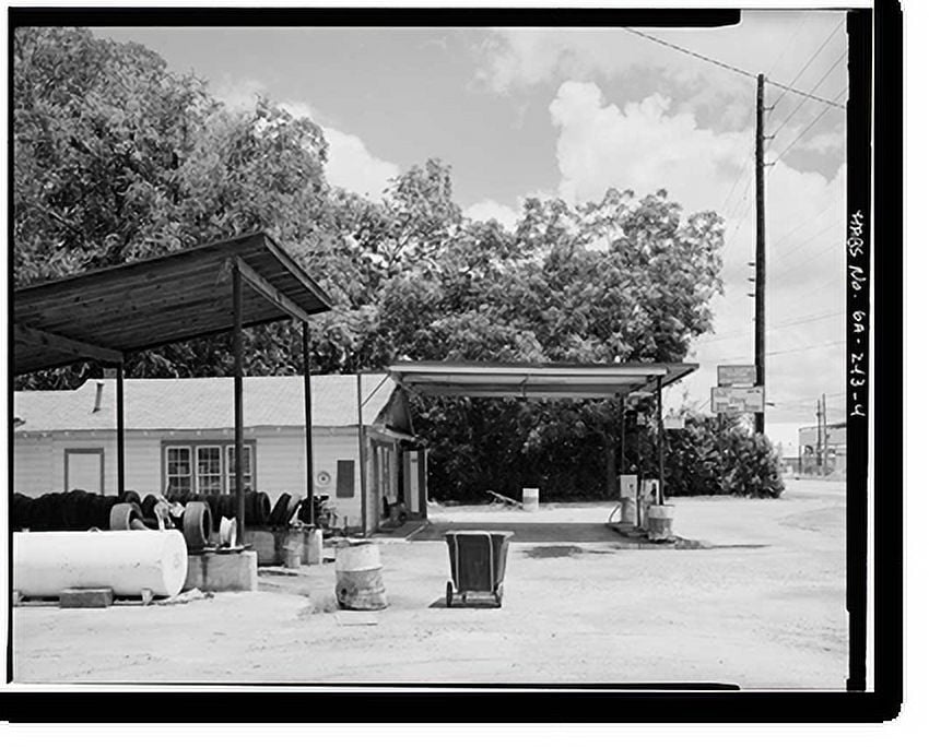 Historic Print, Billy Carter Service Station, 216 West Church Street, Plains, Sumter County, GA