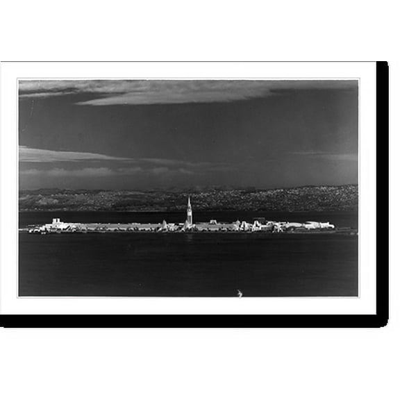 Historic Print, [Bird's-eye view of Treasure Island seen from San Francisco], 18" x 24"