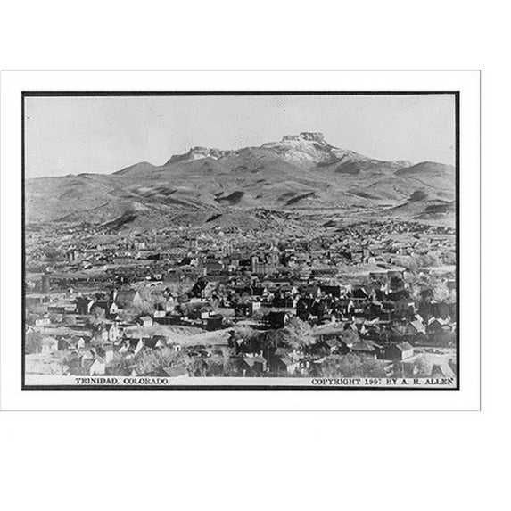 Historic Print, [Bird's-eye view of Trinidad, Colorado], 18" x 24"