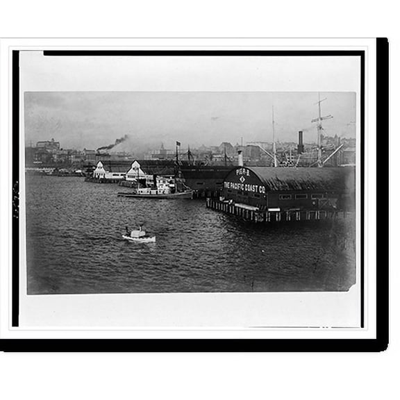 Historic Print, [Bird's-eye view of waterfront, Seattle, Washington], 16" x 20"