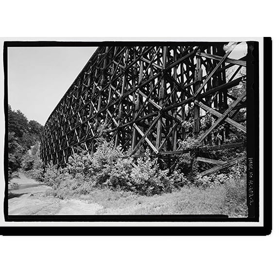 Historic Print, Birmingham Mineral Railroad Viaduct, Spanning Newfound Creek, Birmingham, Jefferson County, AL - 2, 16" x 20"