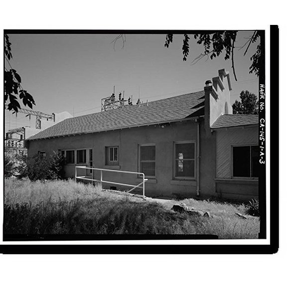 Historic Print, Bishop Creek Hydroelectric System, Control Station, Operations Building No. 1, Bishop Creek, Bishop vicinity, Inyo County, CA - 3, 18" x 24"